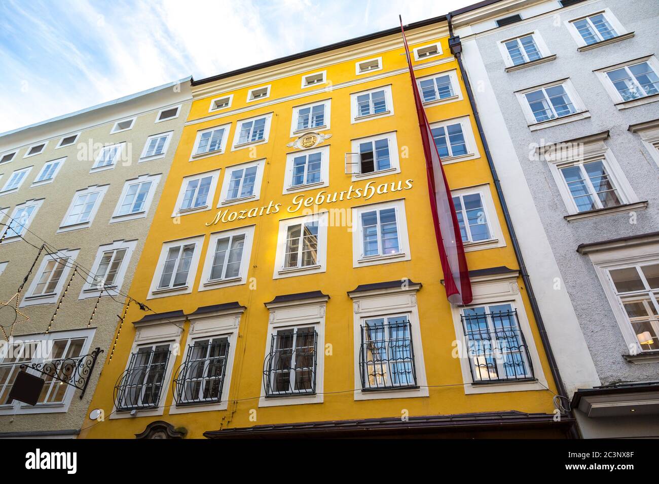 Birthplace of composer Wolfgang Amadeus Mozart in Salzburg, Austria in