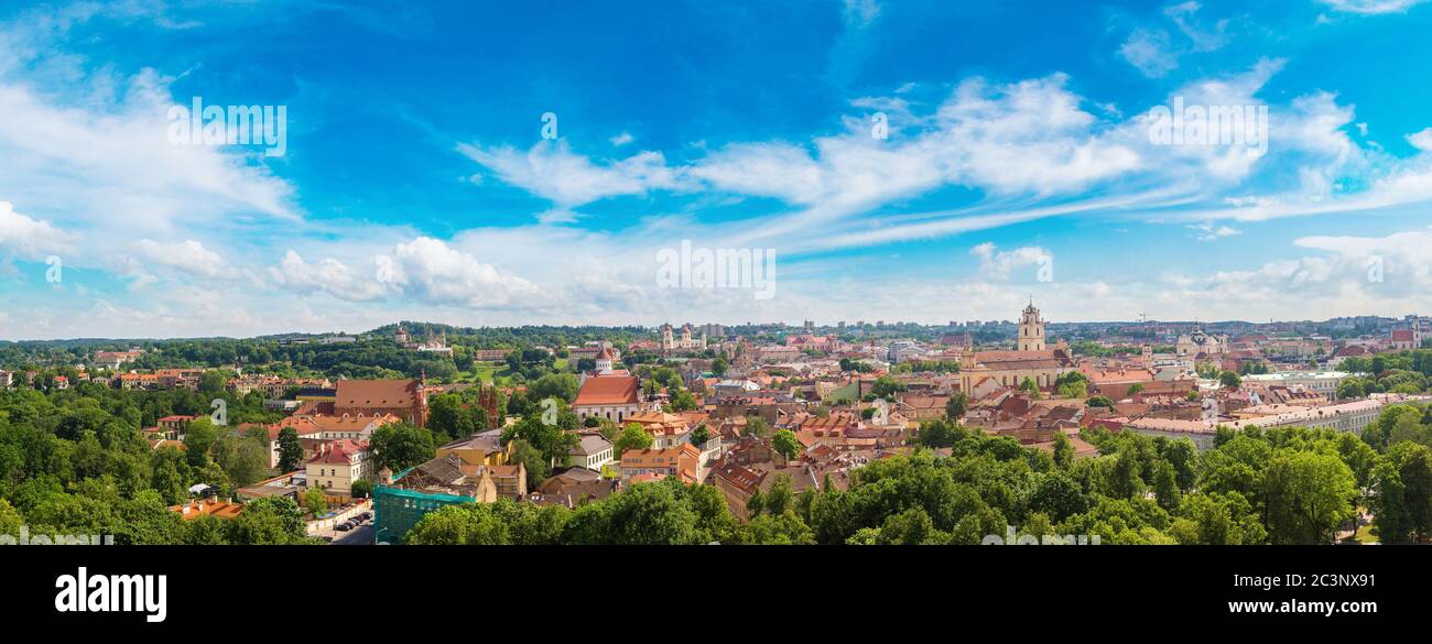Vilnius cityscape in a beautiful summer day, Lithuania Stock Photo