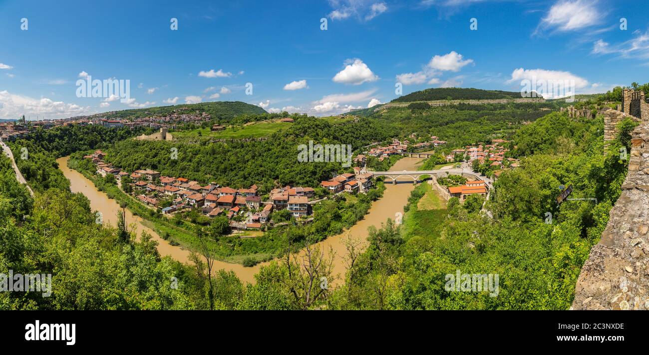 Tsarevets Fortress in Veliko Tarnovo in a beautiful summer day, Bulgaria Stock Photo
