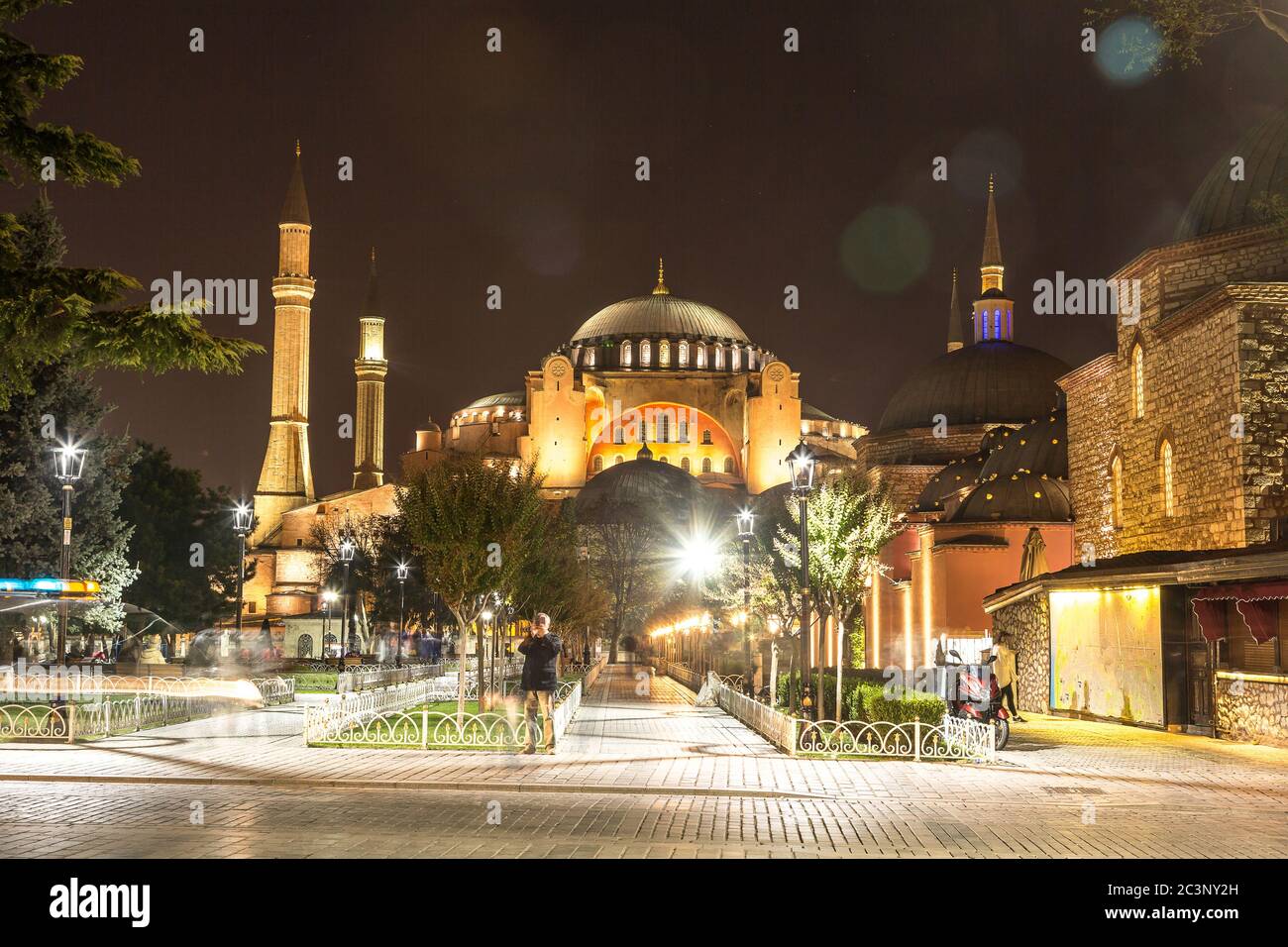 Ayasofya Museum (Hagia Sophia) in Sultan Ahmet park in Istanbul, Turkey ...