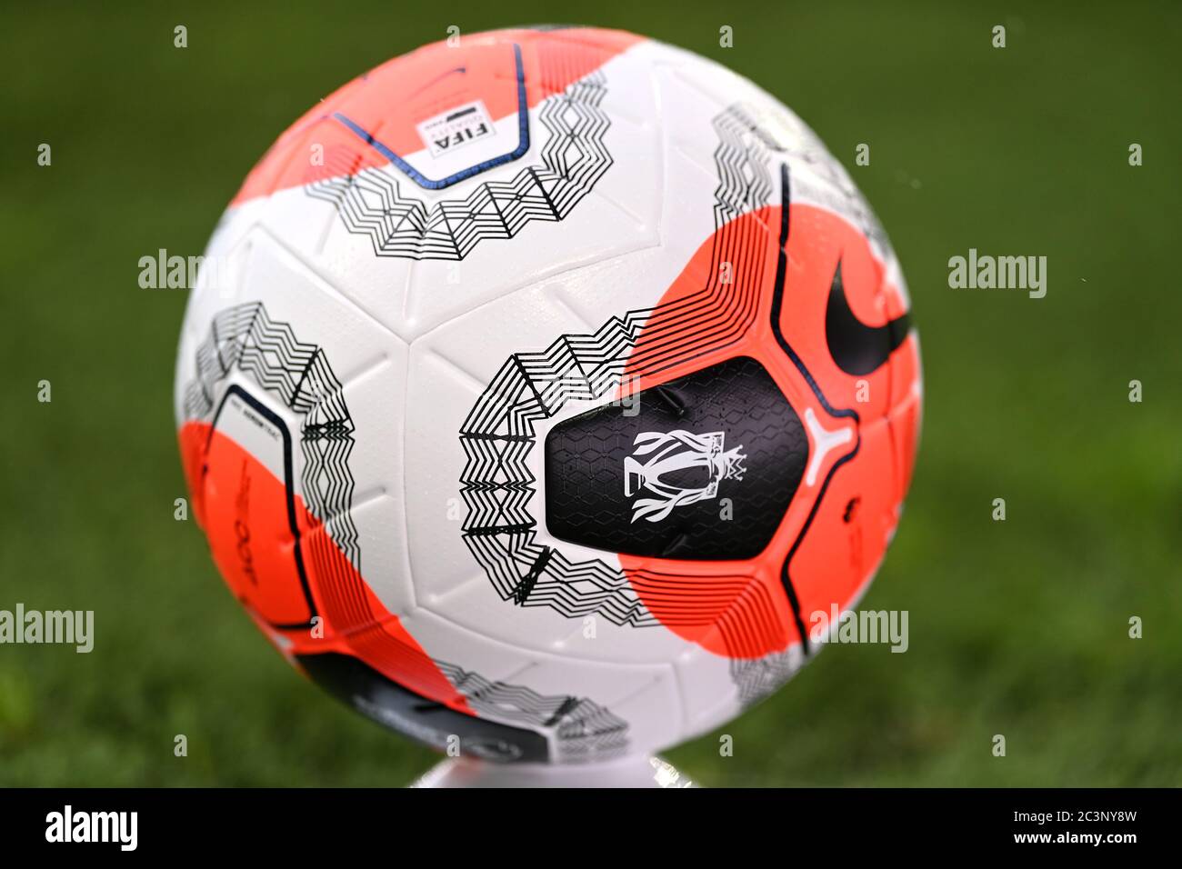 The Nike Merlin match ball during the Premier League match at Goodison  Park, Liverpool Stock Photo - Alamy