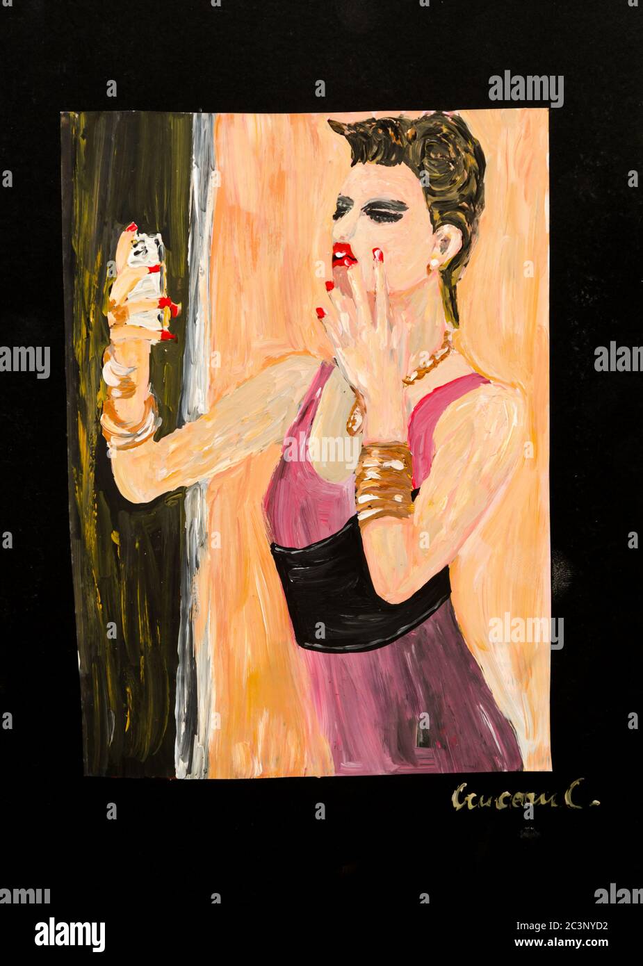 Drag queen painting Stock Photo