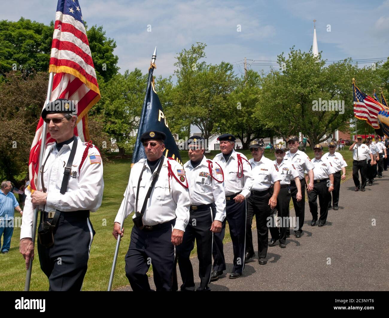 Oakland Nj May 24 Memorial Day Parade The Color Guard Begins The Ceremonies Stock Photo Alamy