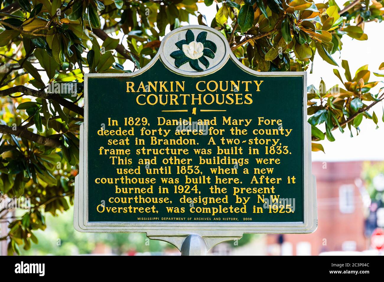 Brandon, MS / USA June 20, 2020 Rankin County Courthouses historical