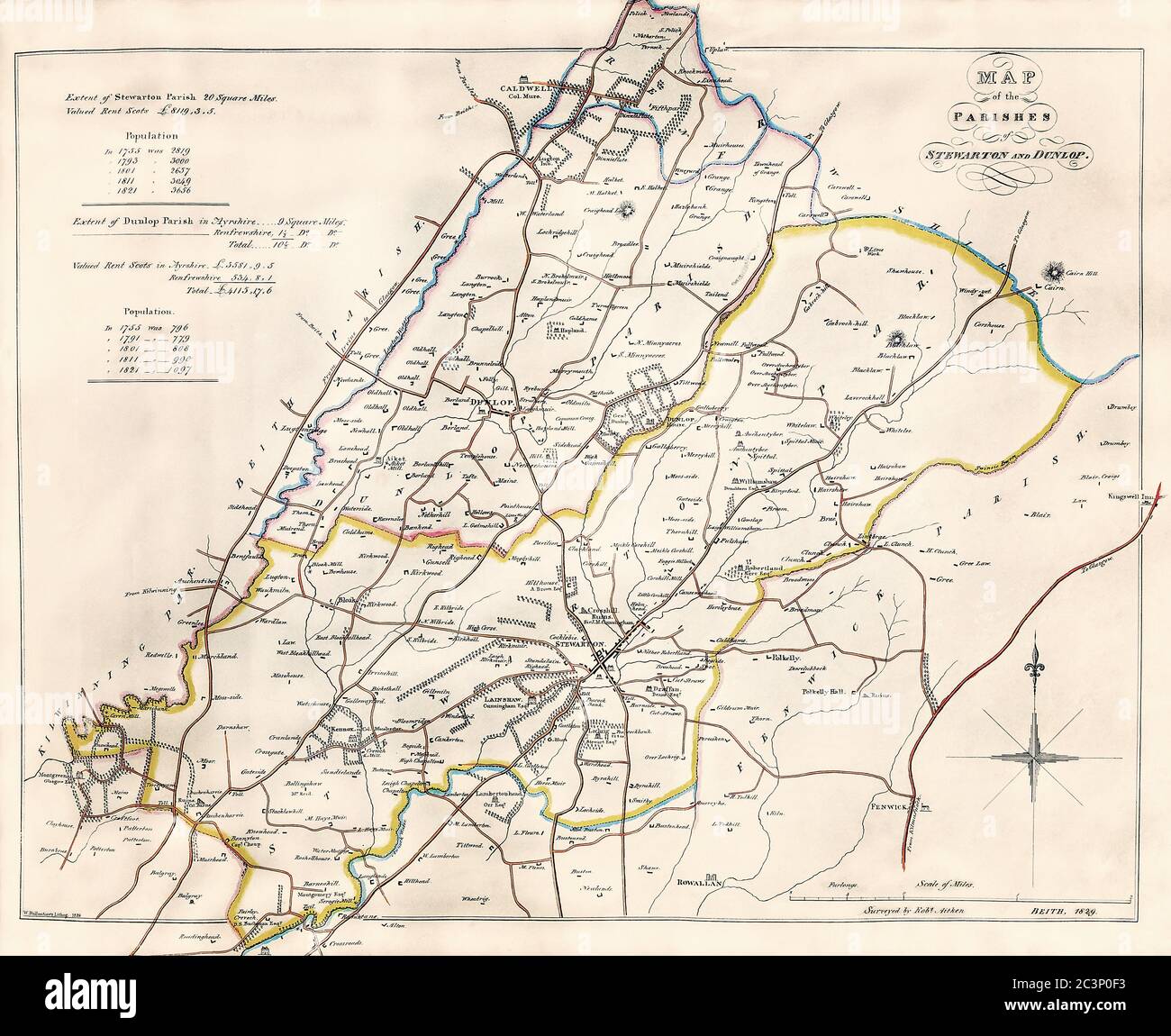 Stewarton map hires stock photography and images Alamy