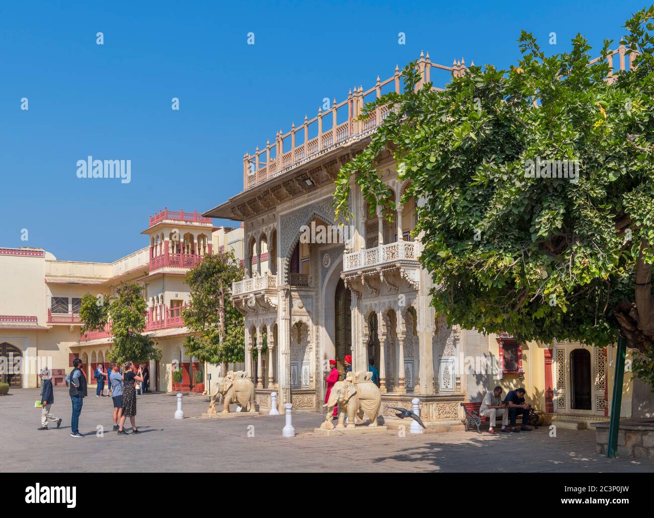 The City Palace, Old City, Jaipur, Rajasthan, India Stock Photo