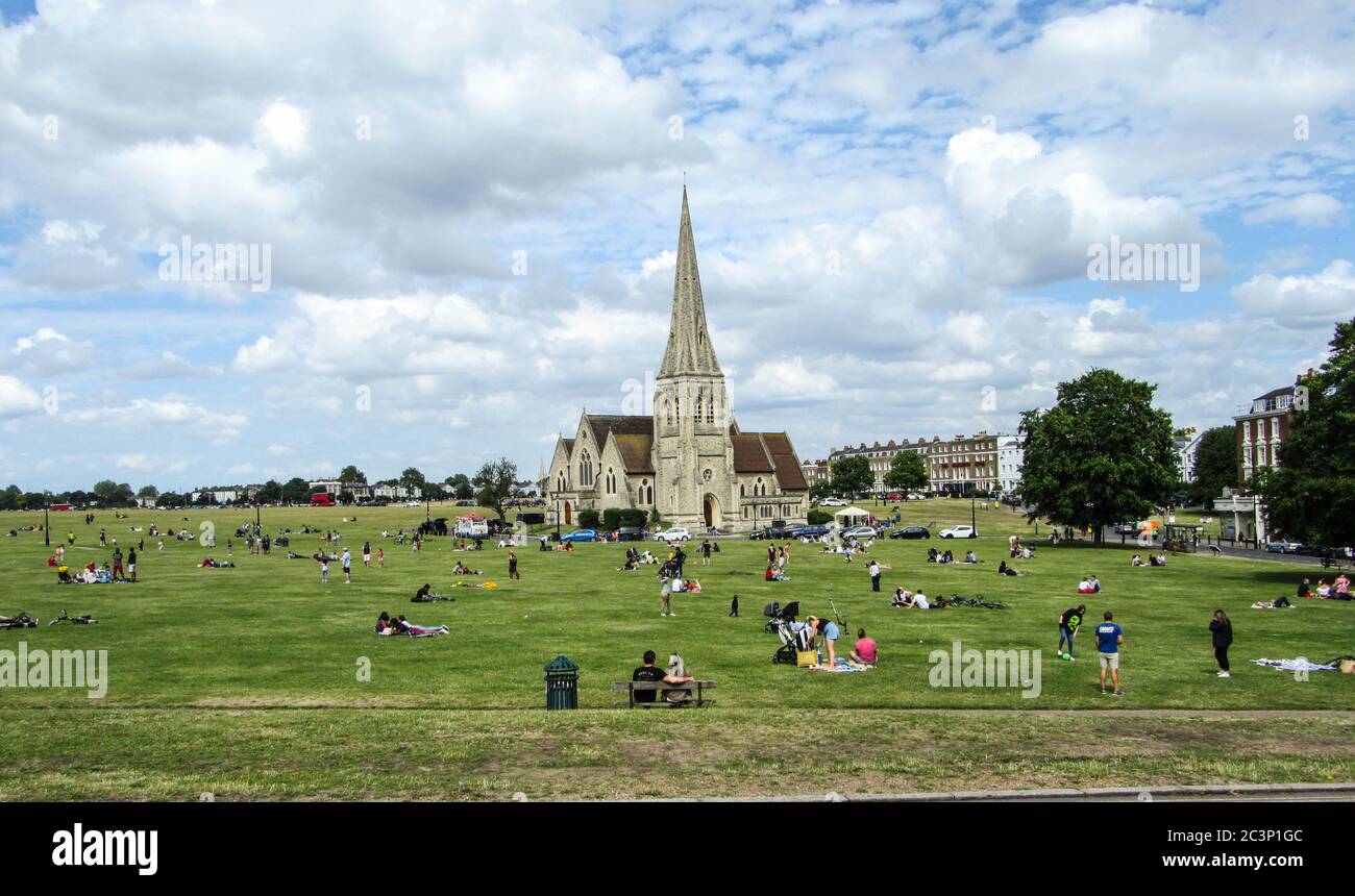 London UK 21 June 2020 People enjoying the warm weather in Blackheath.Paul Quezada-Neiman/Alamy Live News Stock Photo