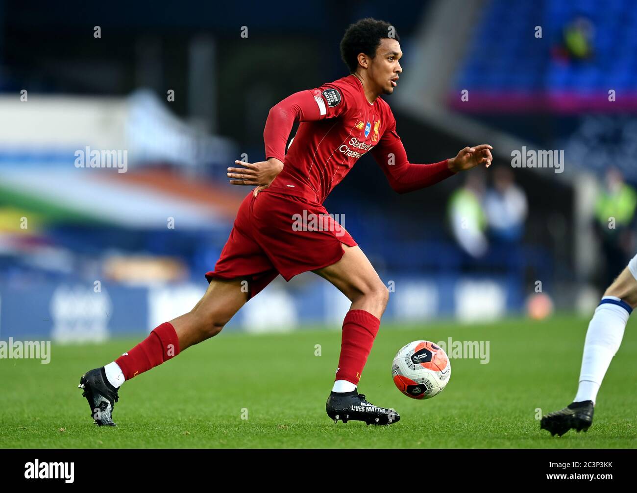 Liverpool's Trent Alexander-Arnold wearing Black Lives Matter football boots  during the Premier League match at Goodison Park, Liverpool Stock Photo -  Alamy