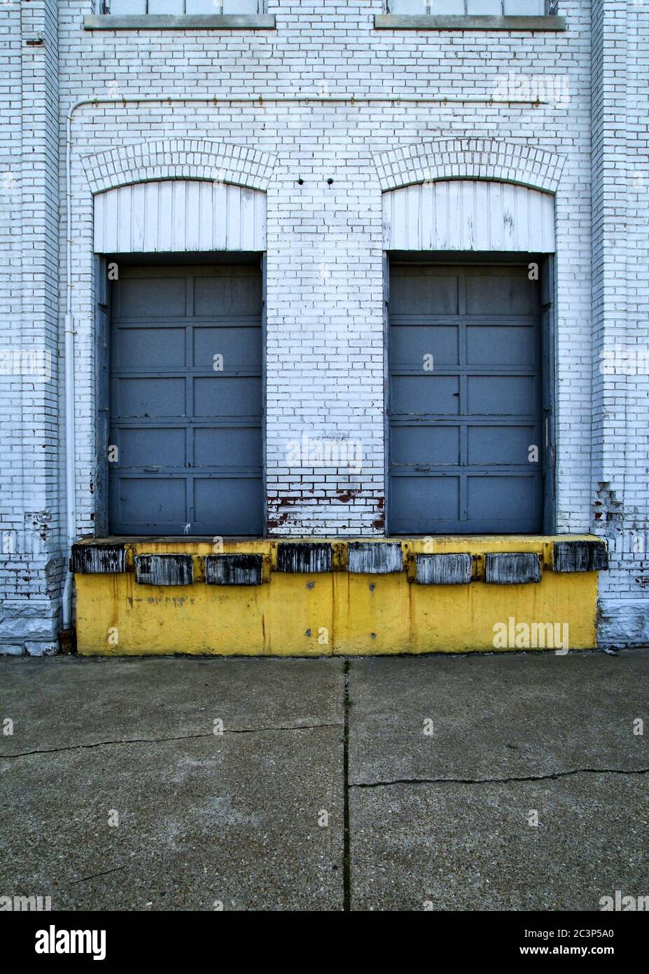 ST. LOUIS, UNITED STATES Jun 14, 2019 photo of blue loading dock