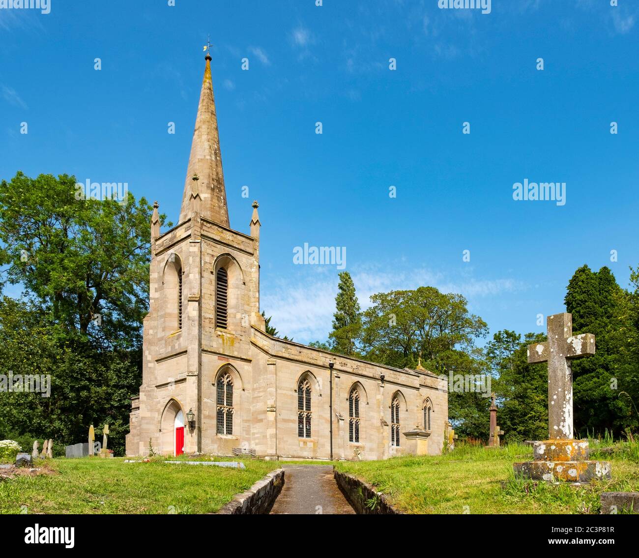 St. Mary village church at Stone near Kidderminster in Worcestershire, England. Stock Photo