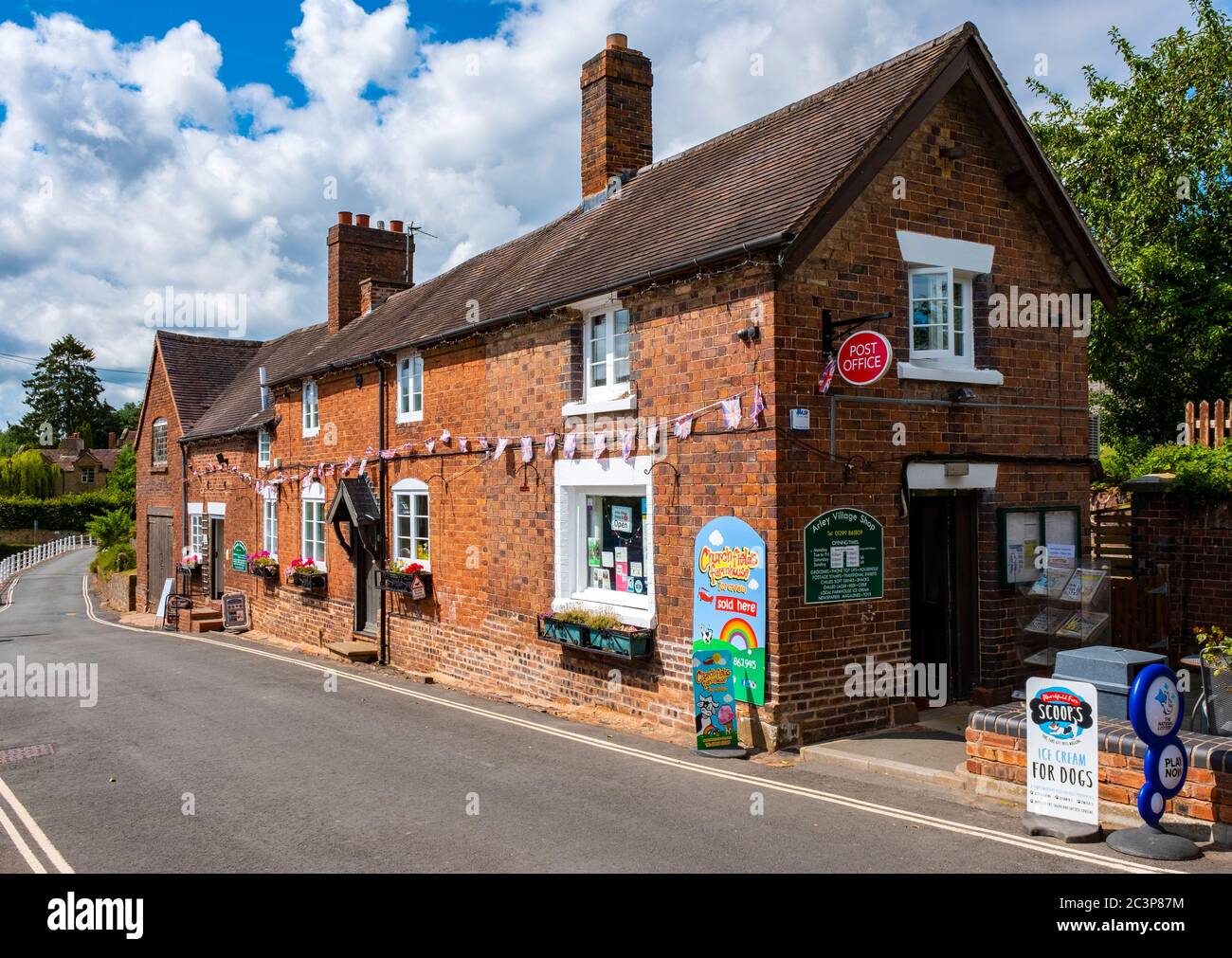 The village shop and post office in Upper Arley in Worcestershire. Stock Photo