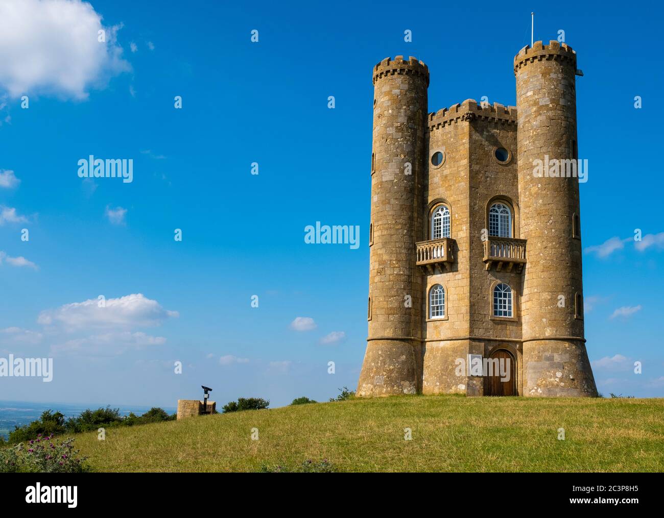 Broadway Tower is a famous landmark in The Cotswolds. Stock Photo