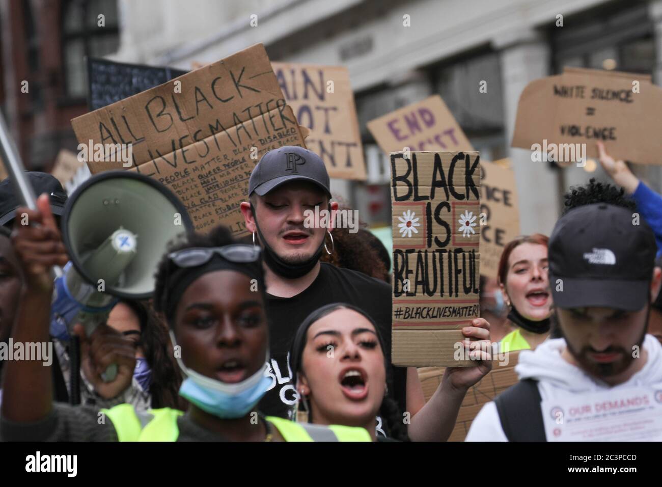 Protesters chant slogans during the demonstration.Black Lives Matter ...