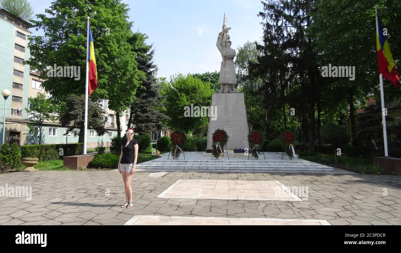 Satu Mare is not a very popular but charming Romanian city. It's nice to come here to relax in the summer Stock Photo