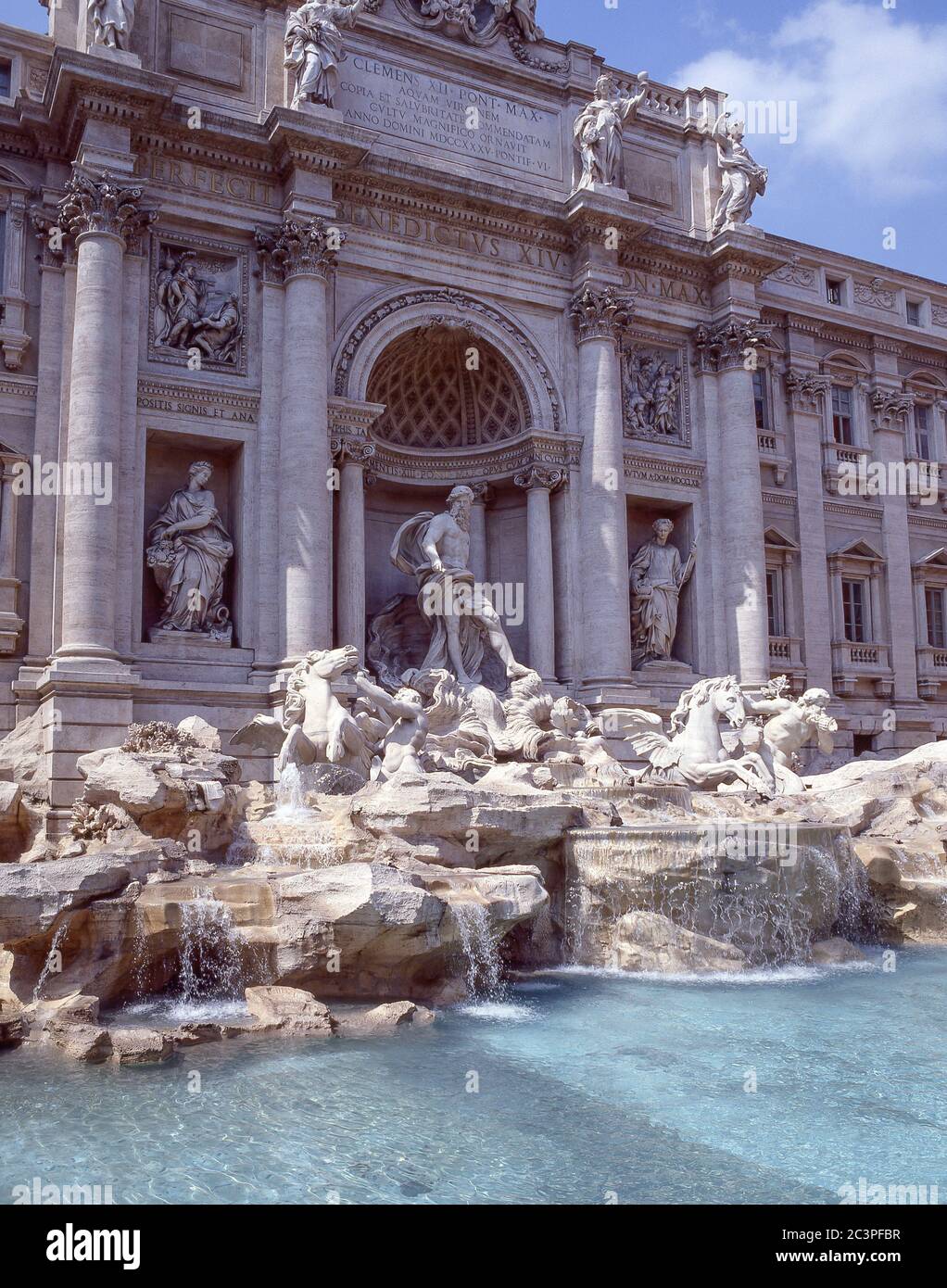 The Trevi Fountain (Fontana di Trevi), Trevi, Rome (Roma), Lazio Region, Italy Stock Photo