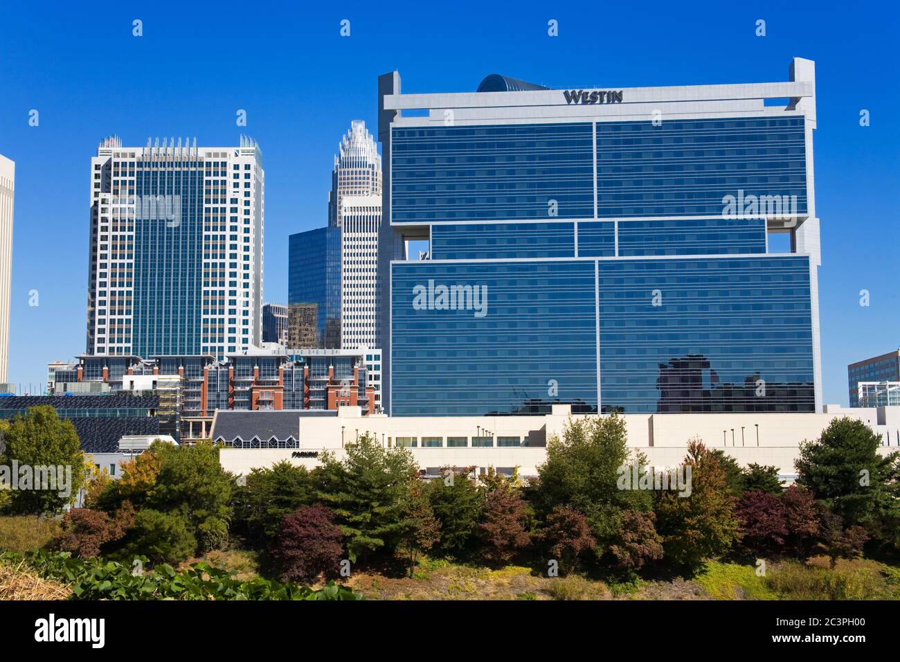 Charlotte Skyline, North Carolina, USA Stock Photo Alamy