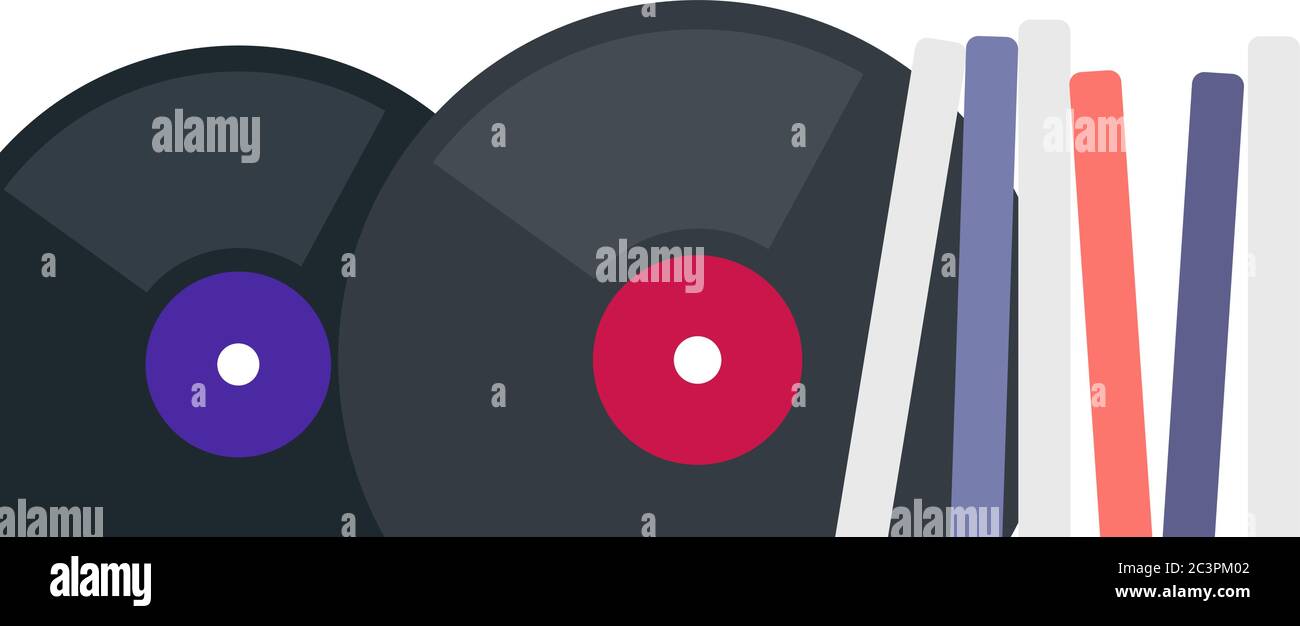 Stack of vinyl records Stock Vector Images - Alamy