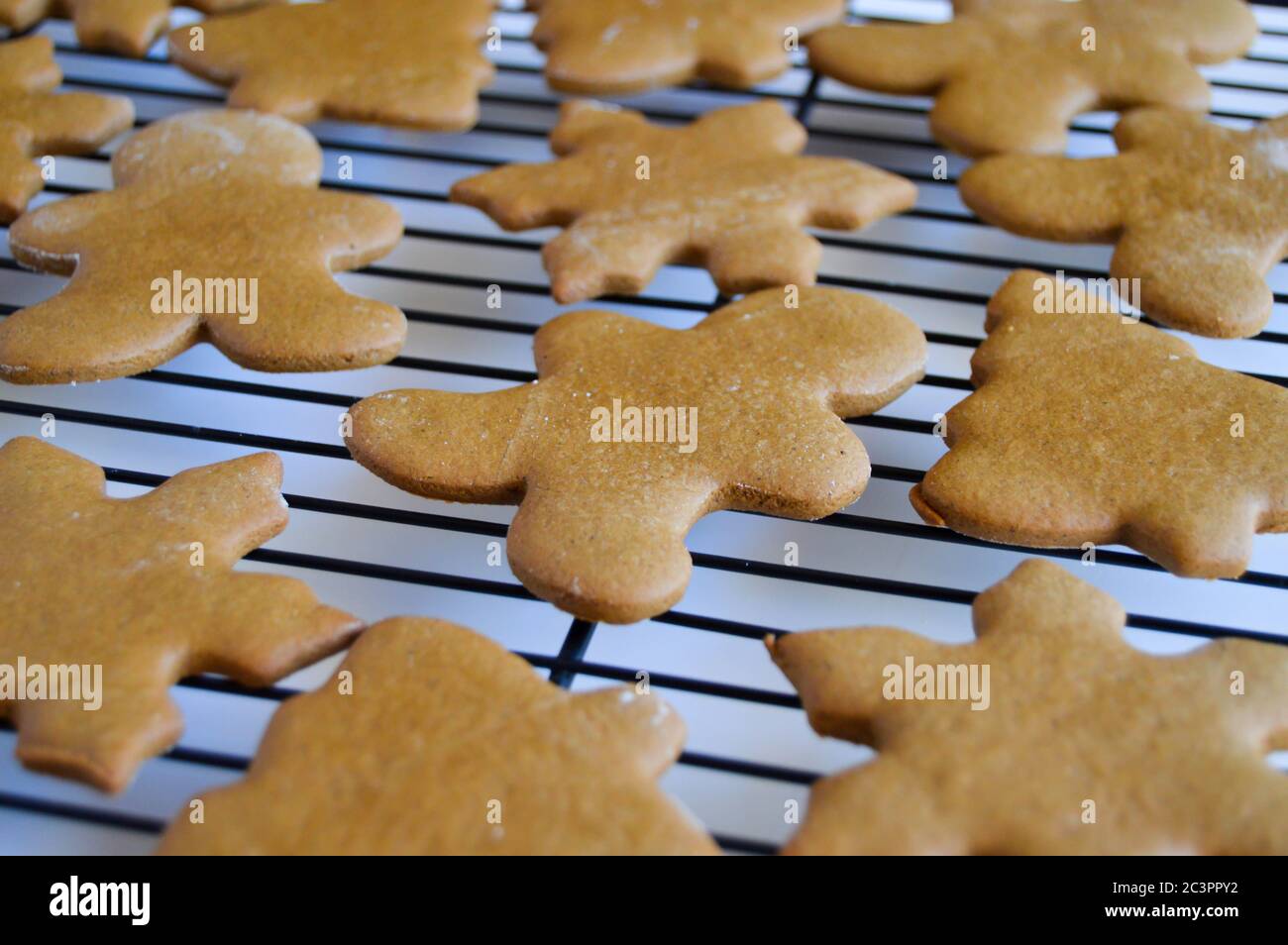 gingerbread cookie cutouts Stock Photo