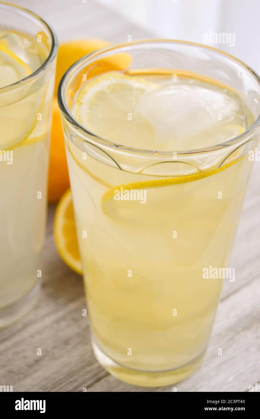 glass of lemonade Stock Photo Alamy