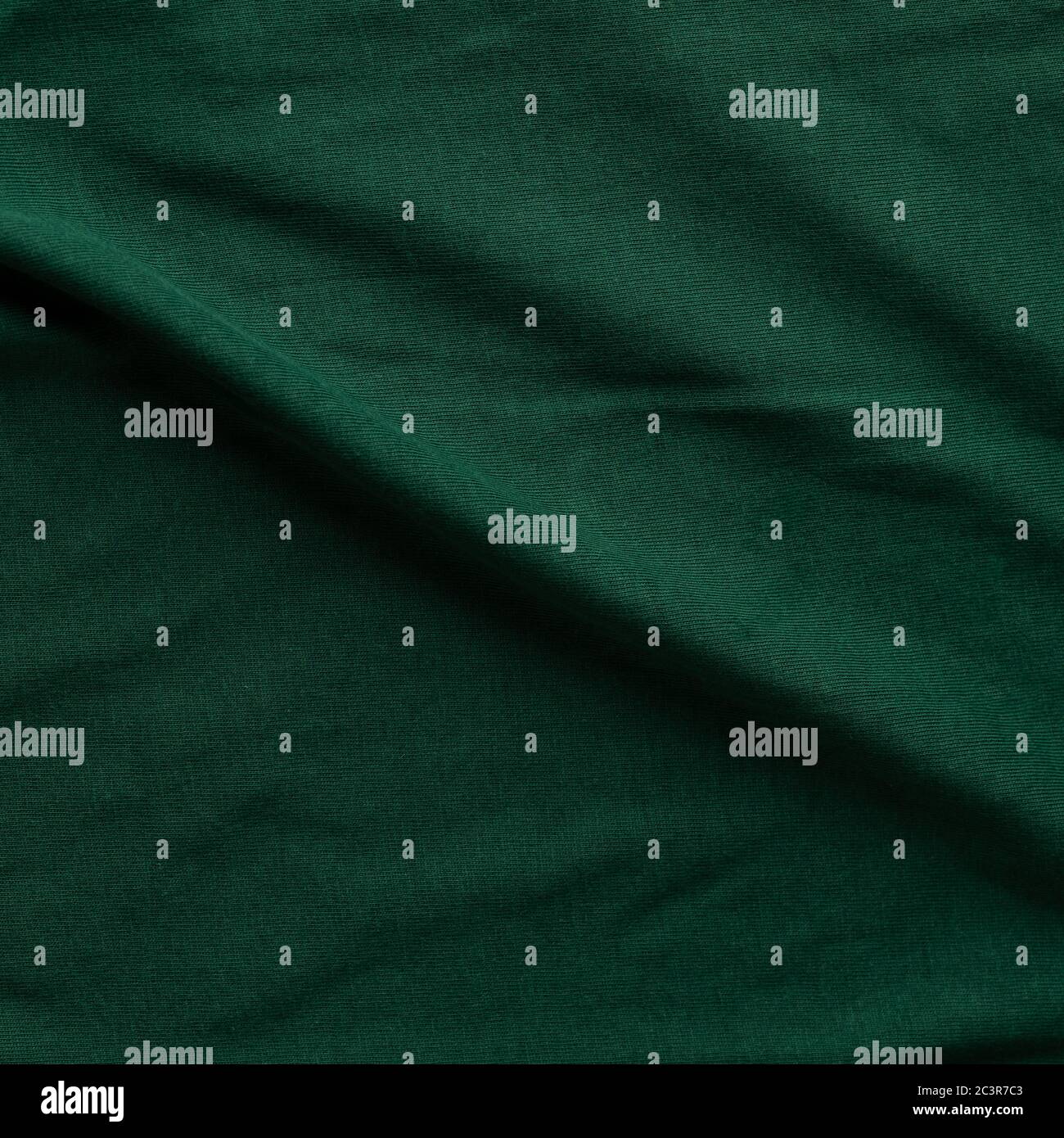 Green fabric waves background texture - close up of a textile ...