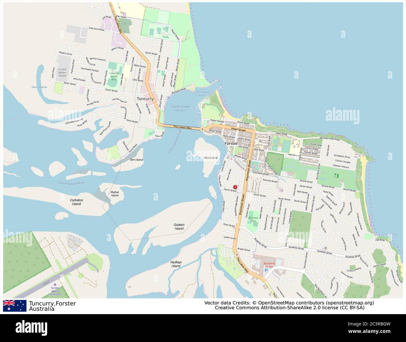 Street Map Of Forster Nsw Forster Tuncurry High Resolution Stock Photography And Images - Alamy