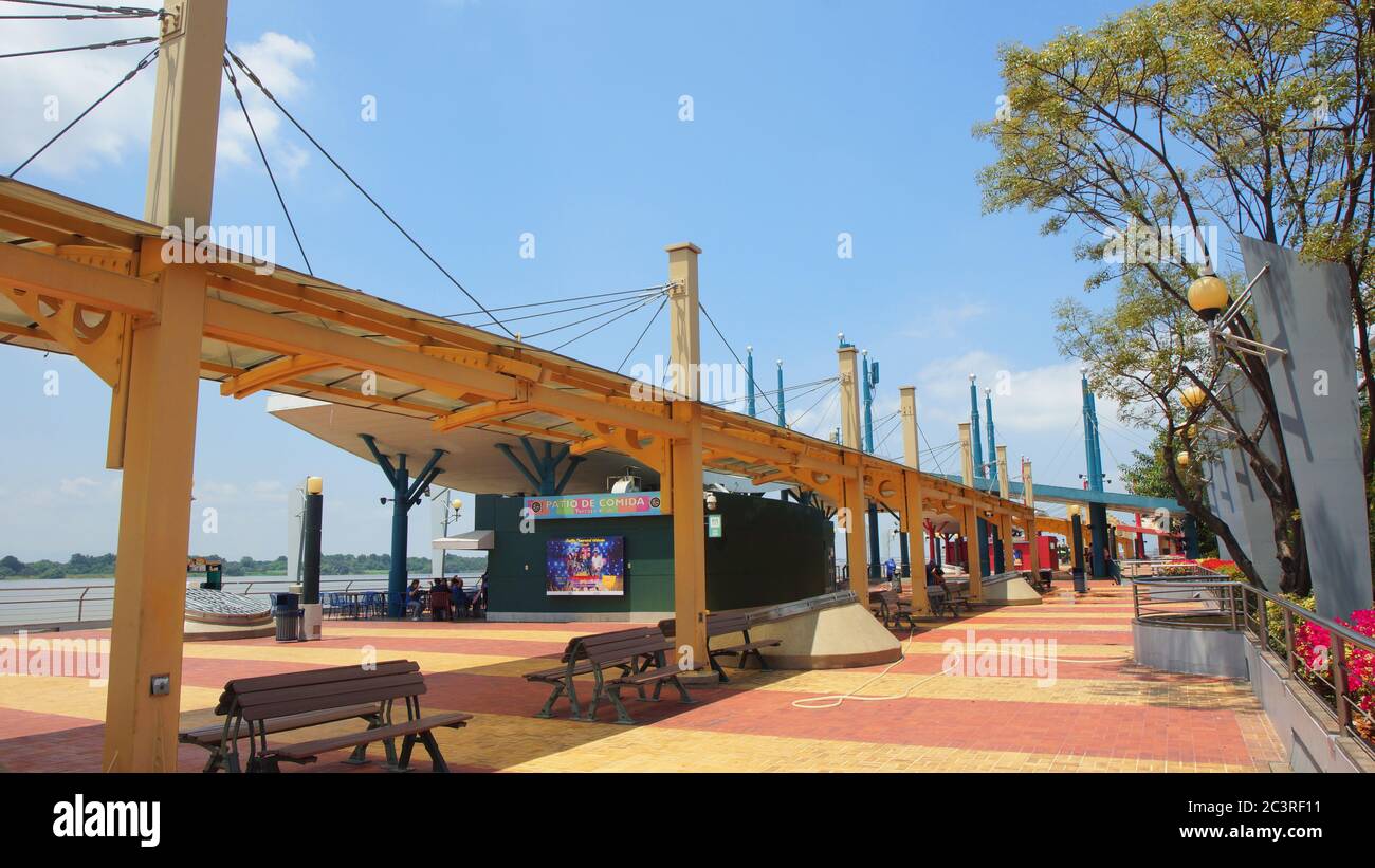 Guayaquil, Guayas / Ecuador - September 4 2016: View of Malecon 2000 facilities. This is a project of urban regeneration of the old Malecon Simon Boli Stock Photo