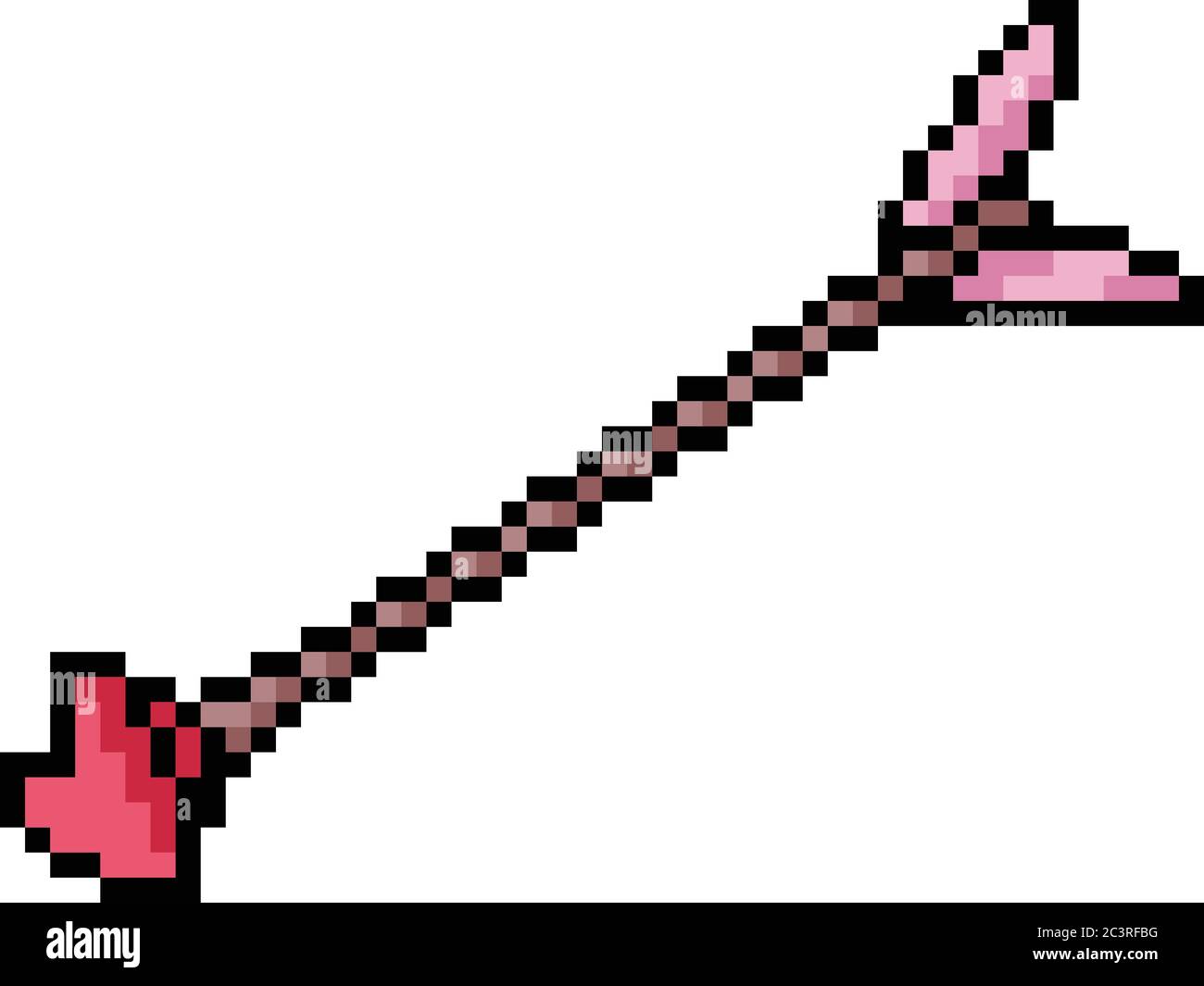 vector pixel art cupid arrow isolated cartoon Stock Vector Image & Art