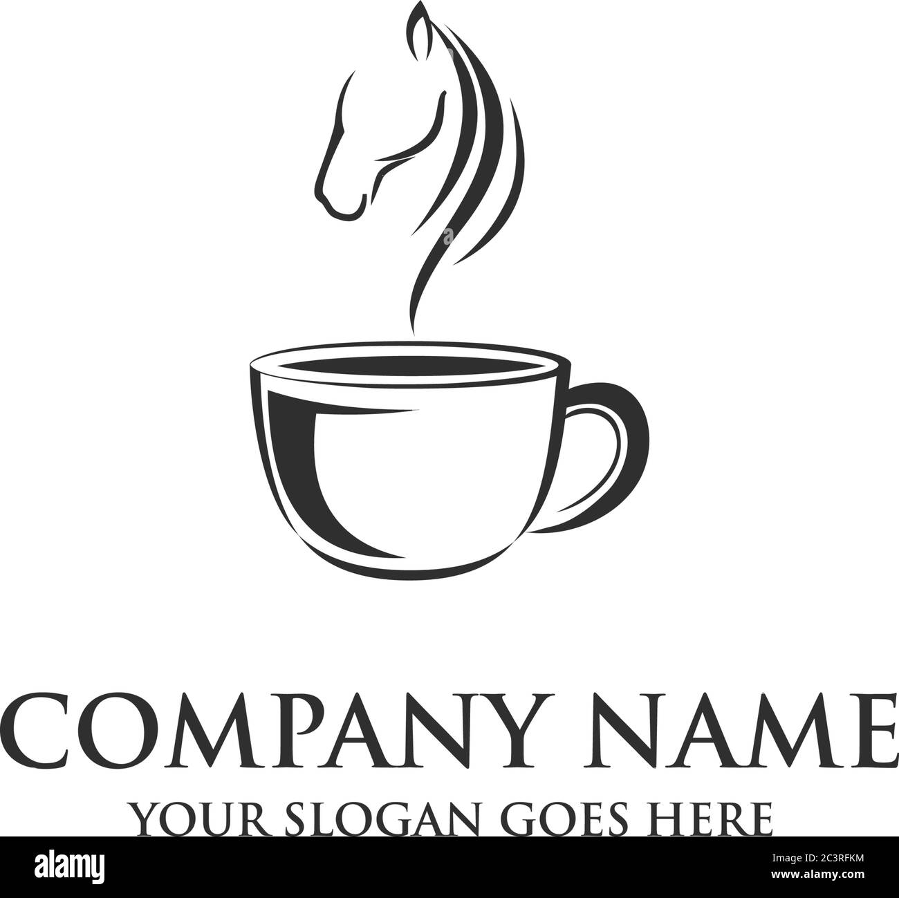 the Horse Coffee logo inspiration, coffee store logo template Stock Vector  Image & Art - Alamy