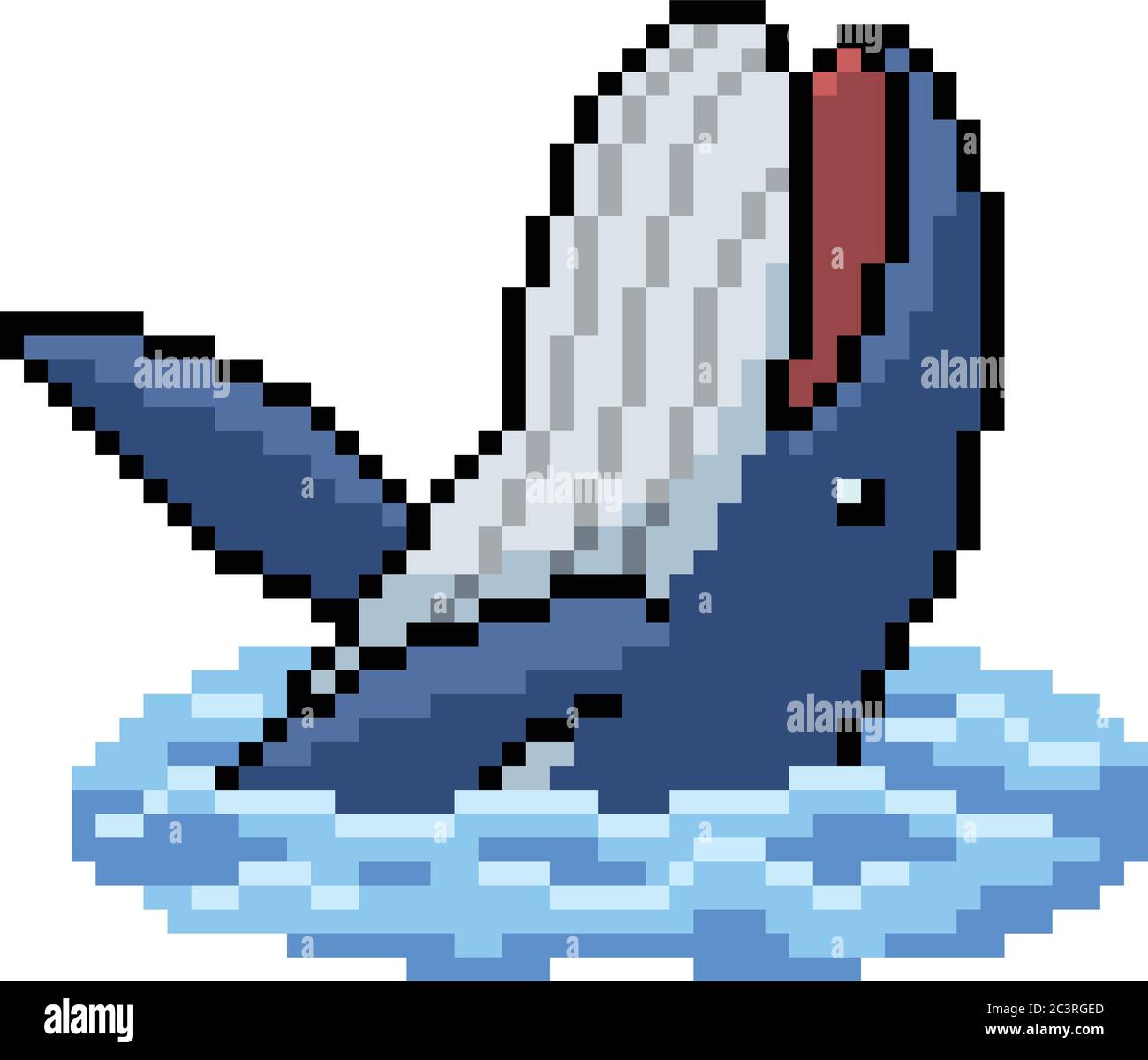 Premium Vector  Pixel art of couple killing whale