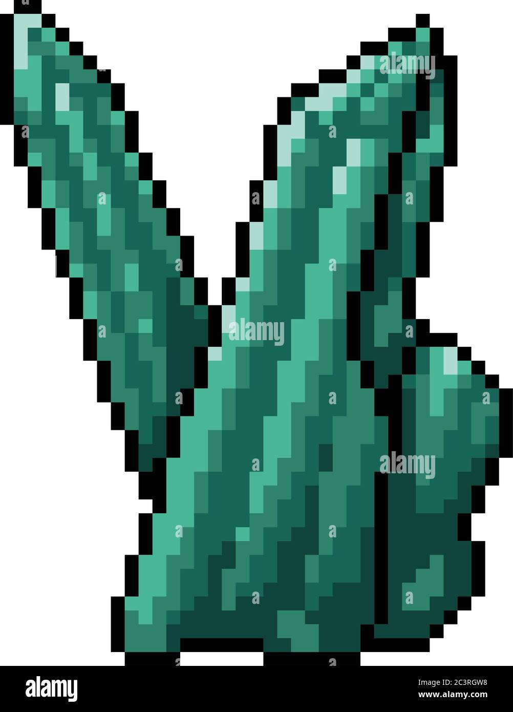 vector pixel art raw crystal isolated cartoon Stock Vector Image & Art -  Alamy