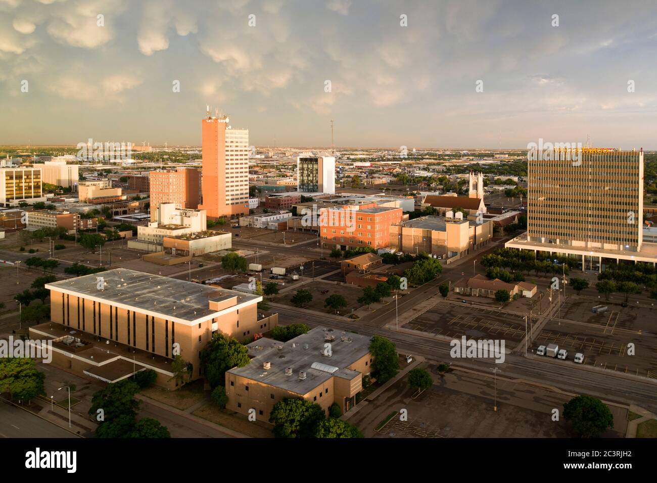 Above downtown Lubbock Texas Stock Photo Alamy