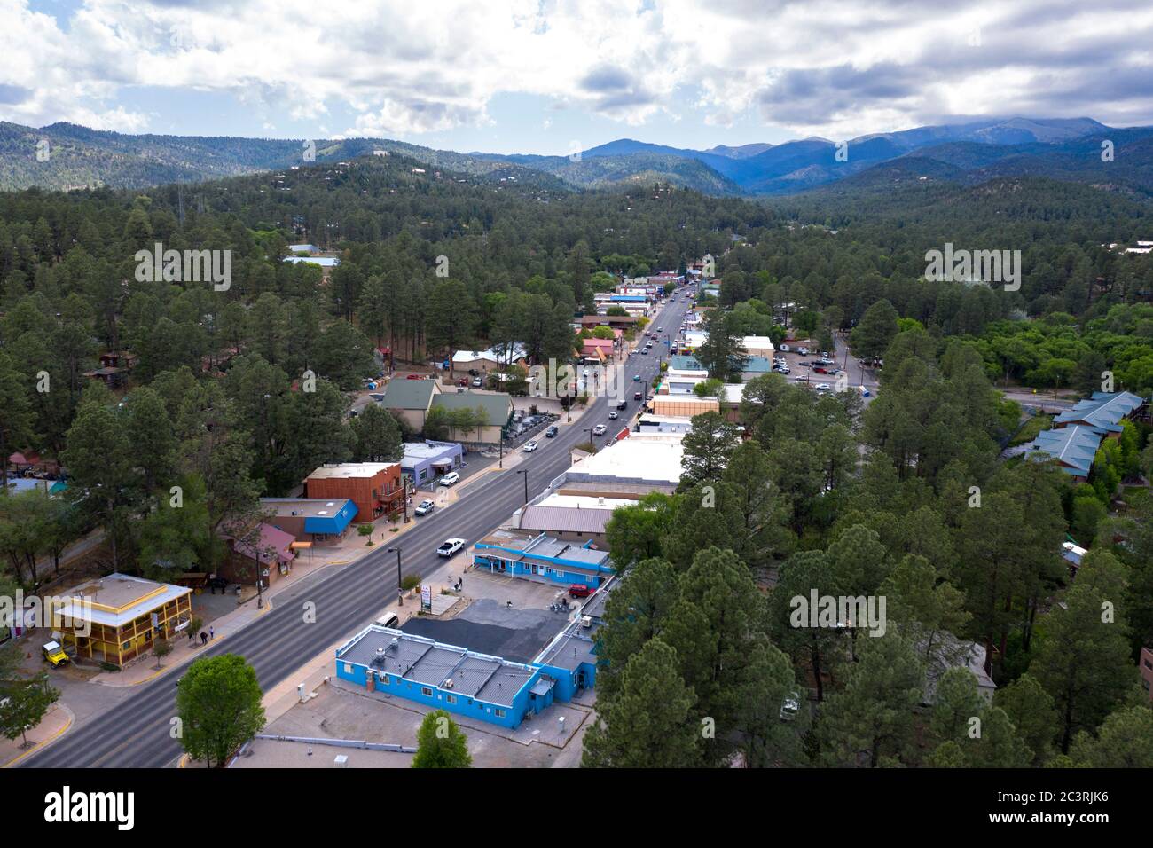 Aerial view of Ruidoso, New Mexico Stock Photo Alamy