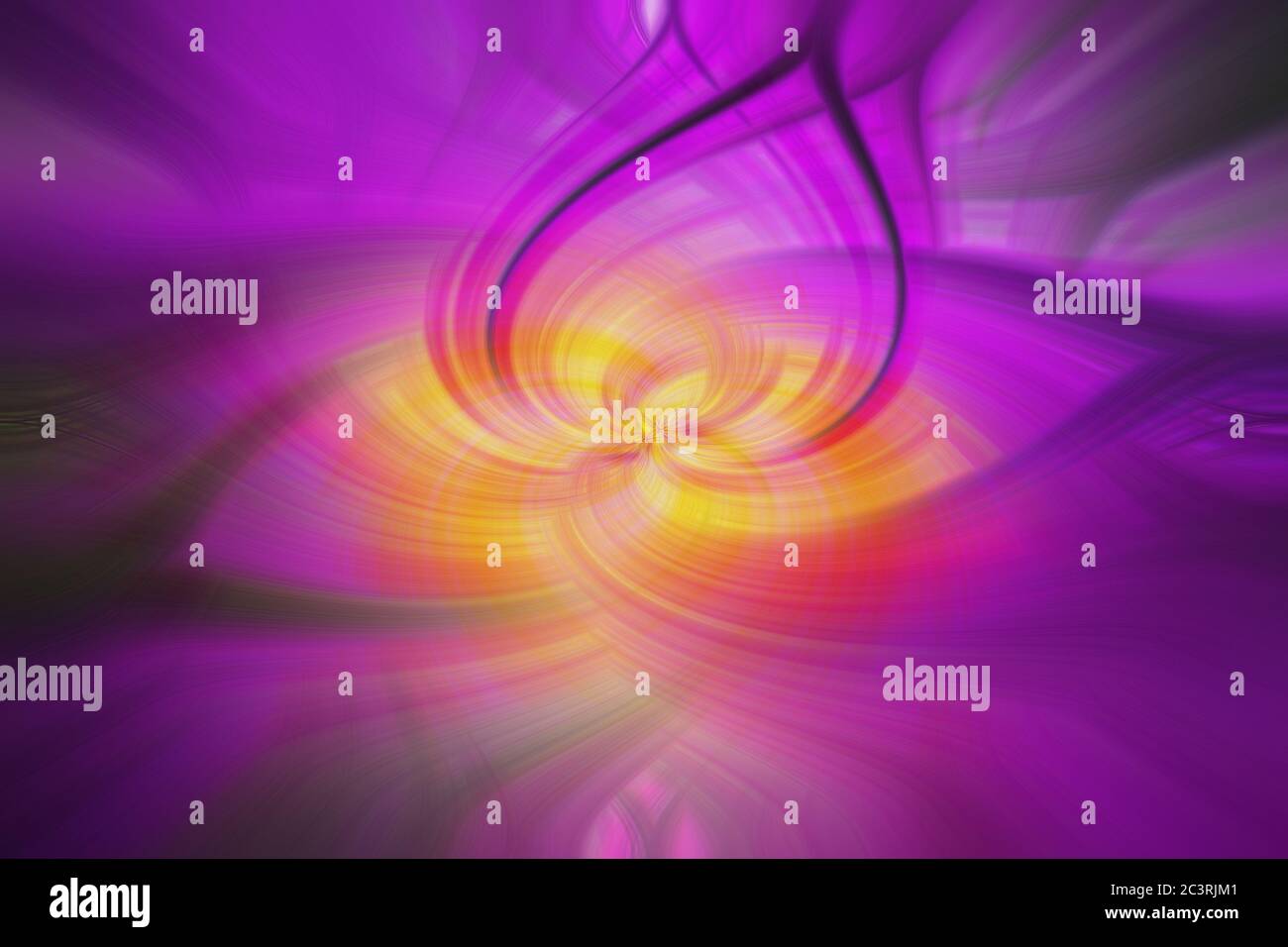 Pink and yellow illustration with abstract wavy pattern- background ...