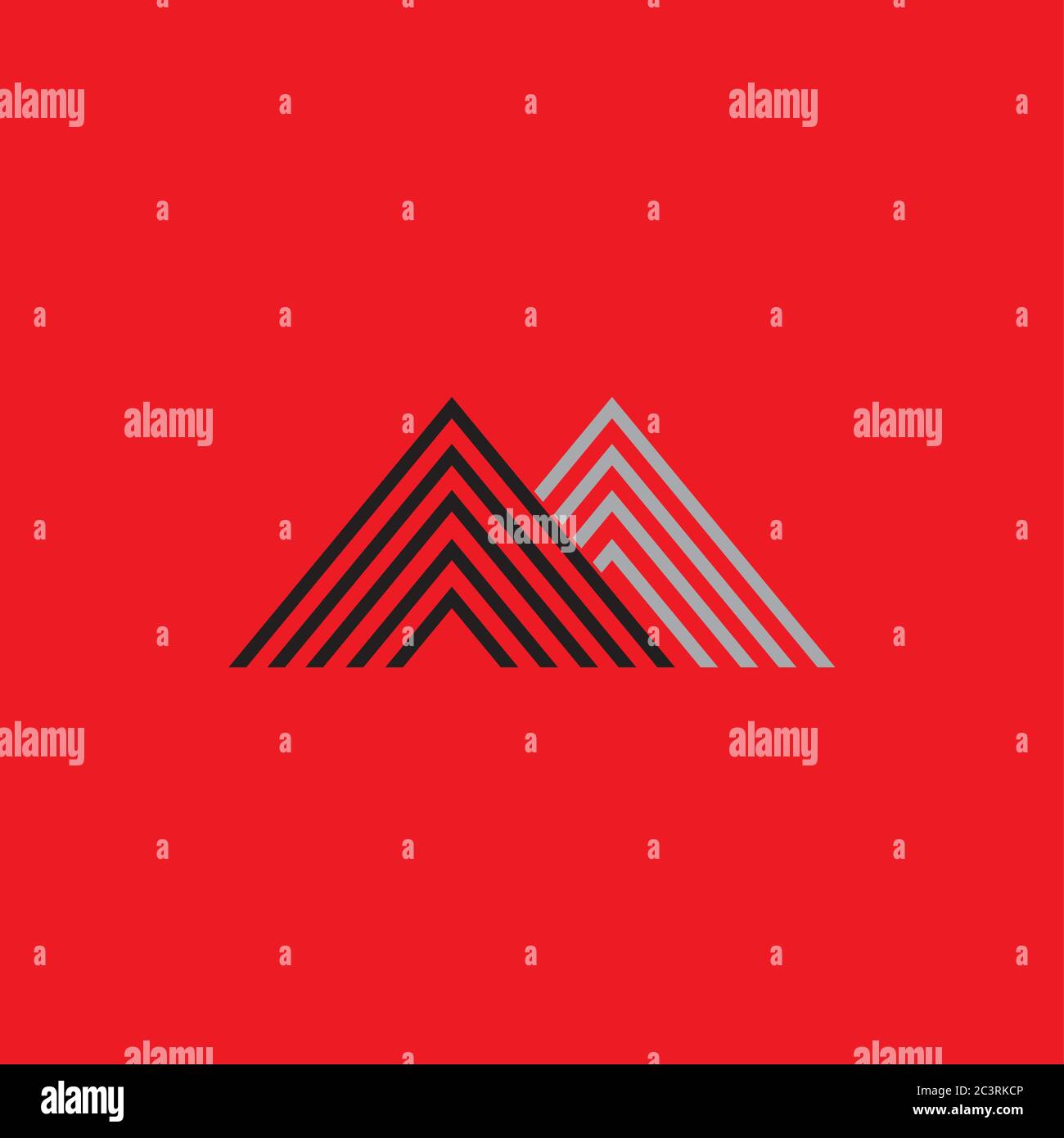 triangle stripes mountain logo vector Stock Vector Image & Art - Alamy