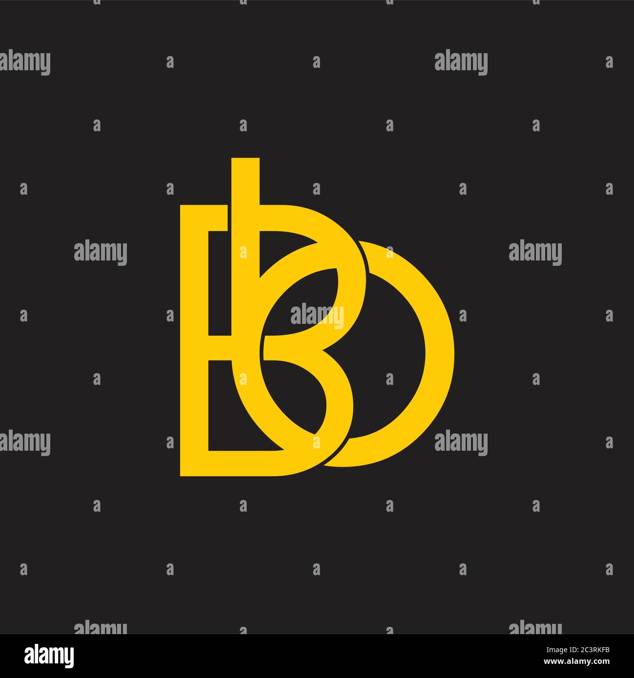 letters bb linked monogram line logo vector Stock Vector Image & Art ...