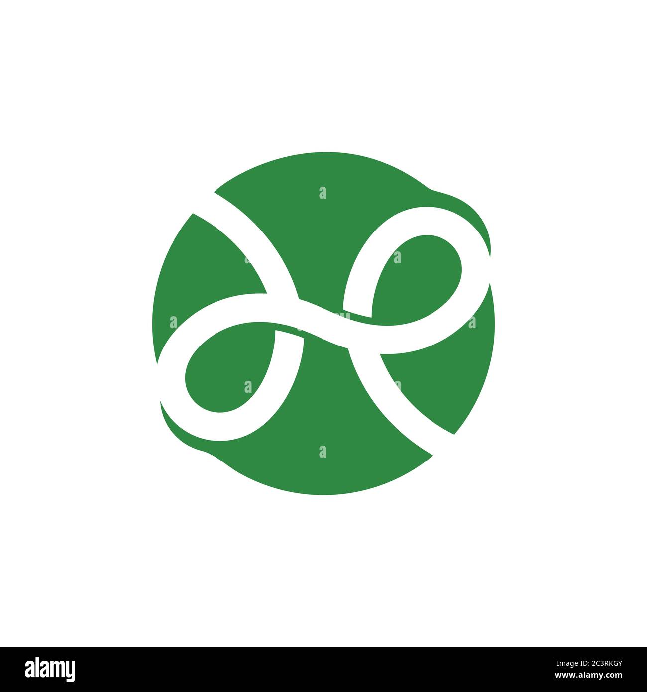 circle letter dp thread knot design logo vector Stock Vector