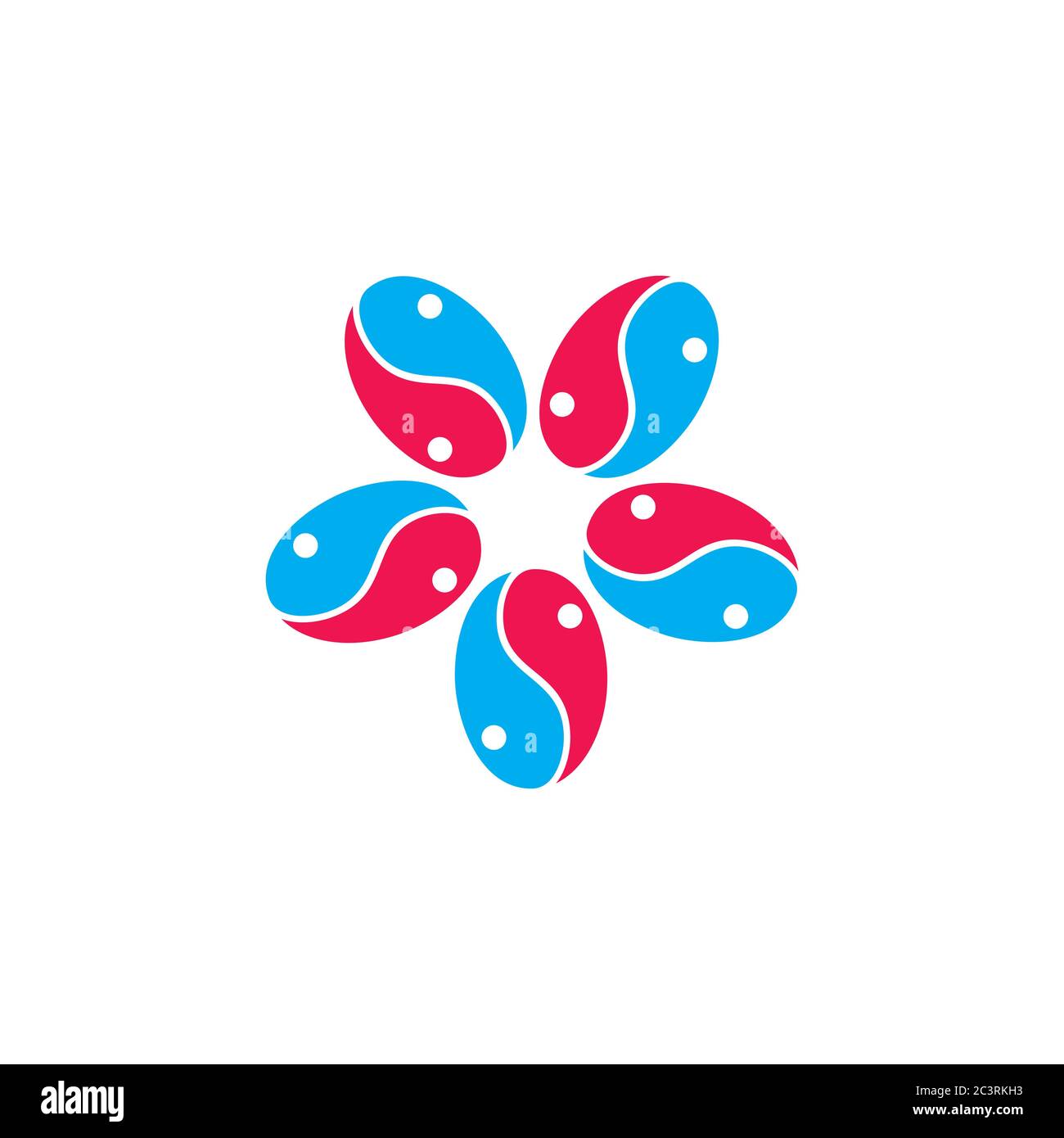 circle water colorful logo vector Stock Vector