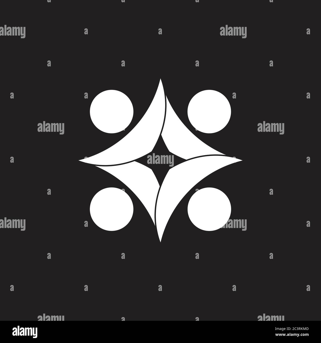 square people company meeting logo vector Stock Vector