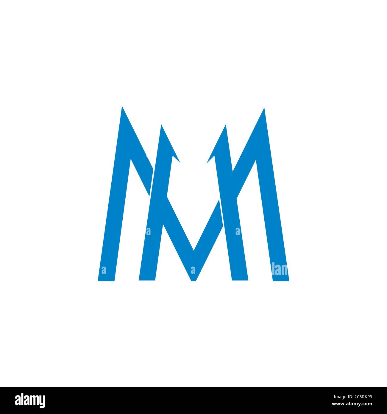 letter m simple geometric line logo vector Stock Vector