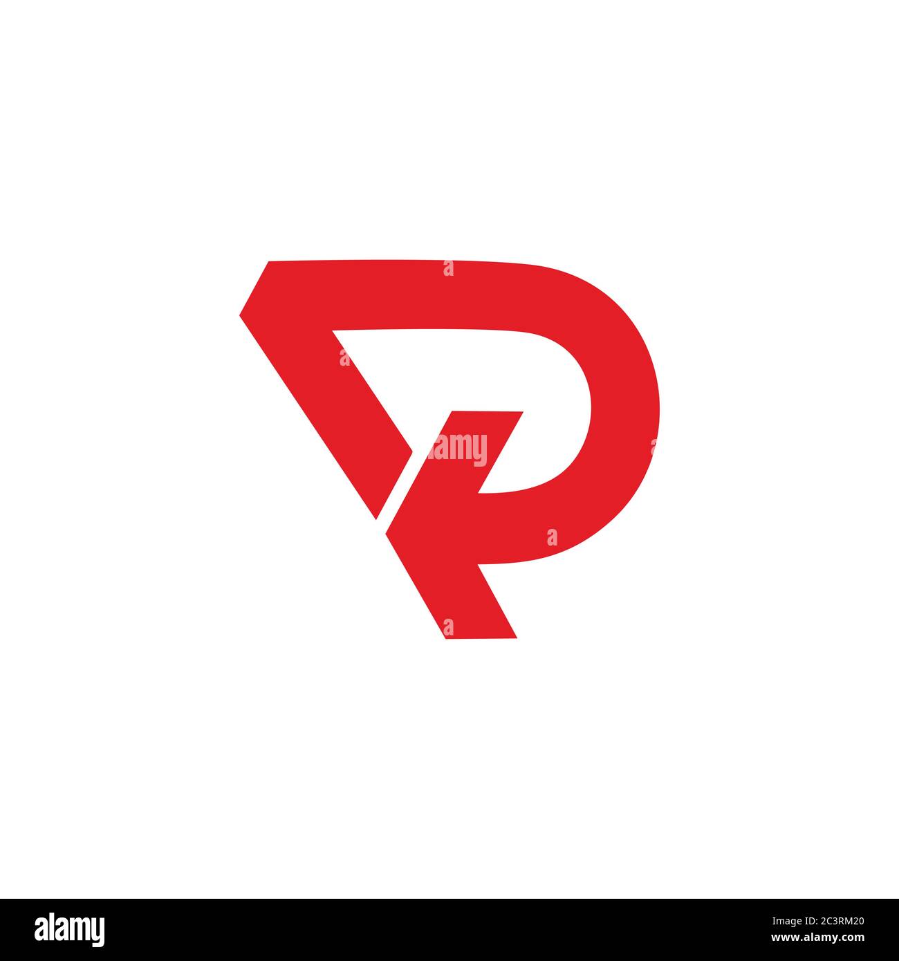 abstract letter d p geometric arrow design logo vector Stock Vector