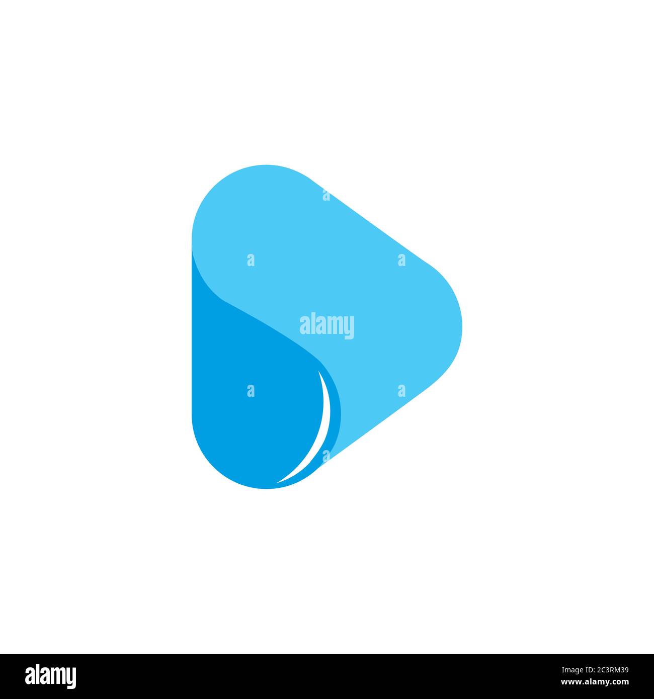 letter d triangle drop water geometric curves design vector Stock Vector