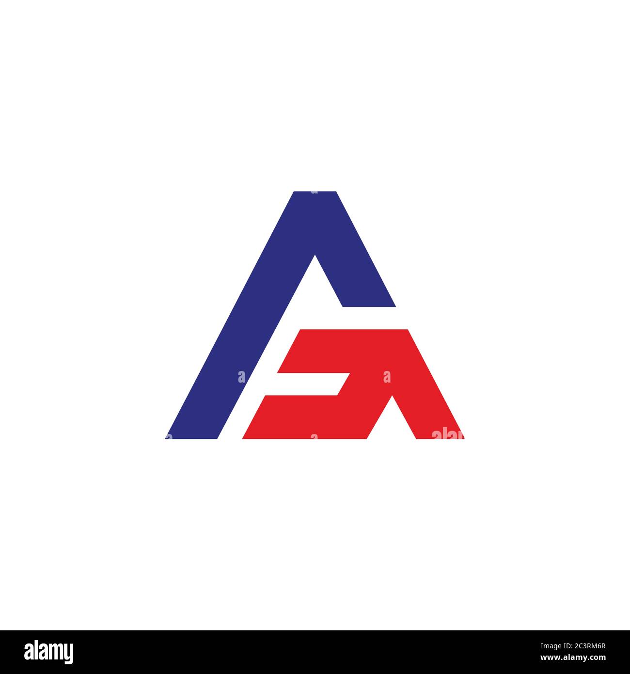 abstract letter ag geometric arrow up design logo vector Stock Vector