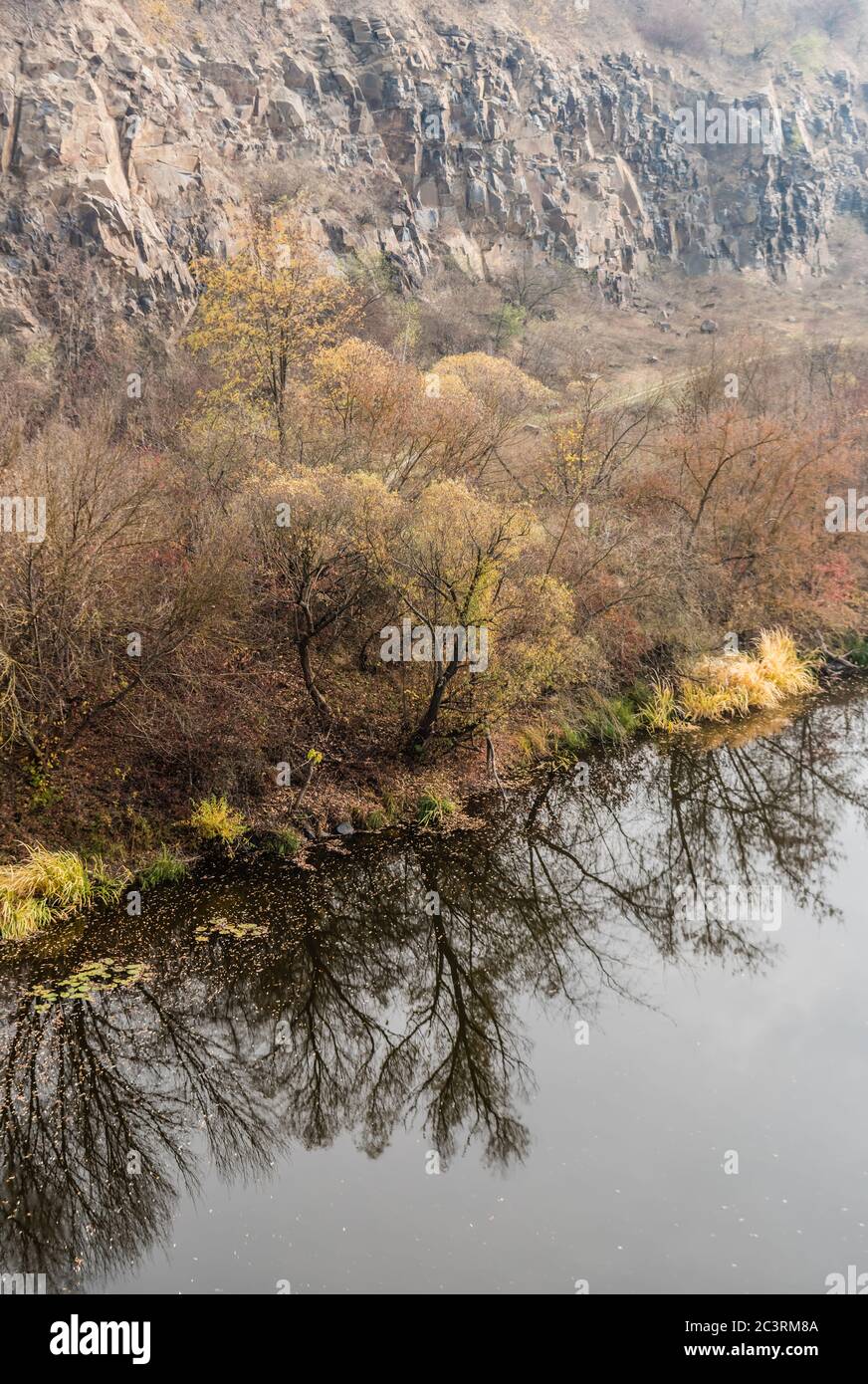 reflection of trees in lake with clear water Stock Photo - Alamy