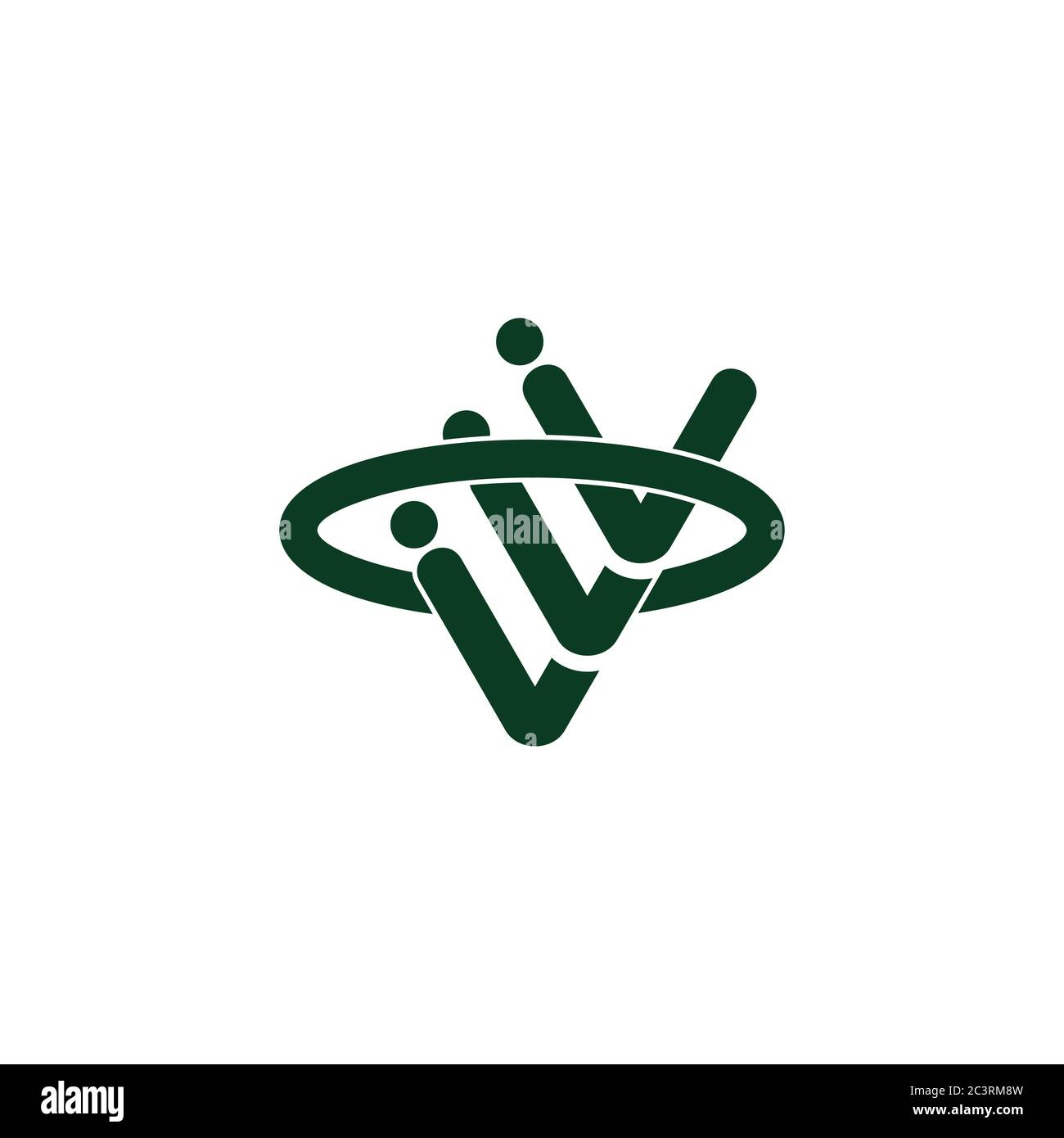 letter v circle motion design logo vector Stock Vector