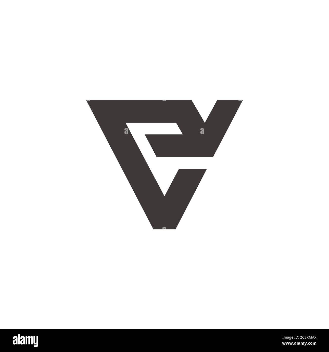 letter e arrow triangle geometric logo vector Stock Vector Image & Art ...