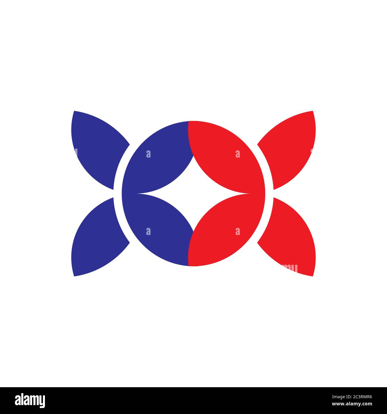 abstract butterfly linked geometric design symbol logo vector Stock Vector