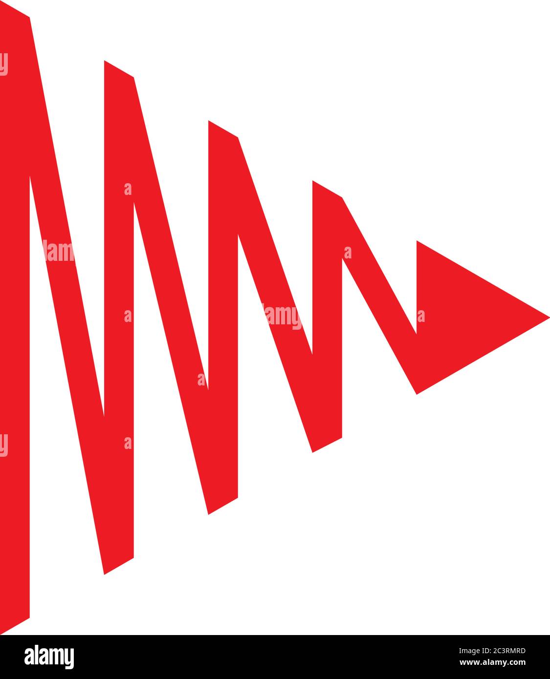 triangle motion arrow line geometric design vector Stock Vector