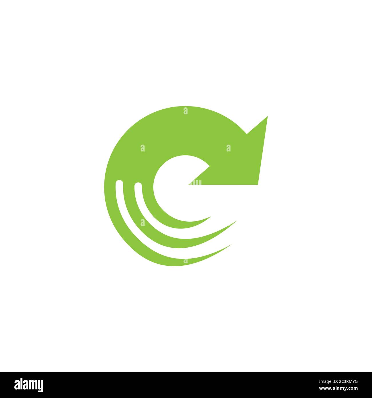 stripes rotation motion arrow up logo vector Stock Vector