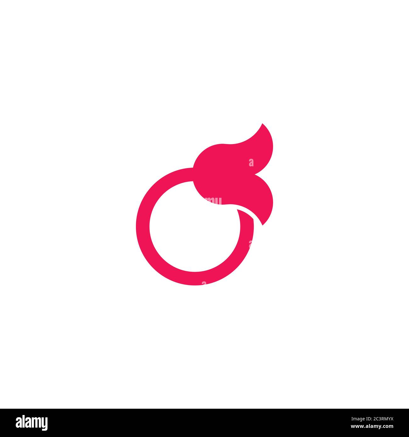 circle rotation flower ring geometric logo vector Stock Vector