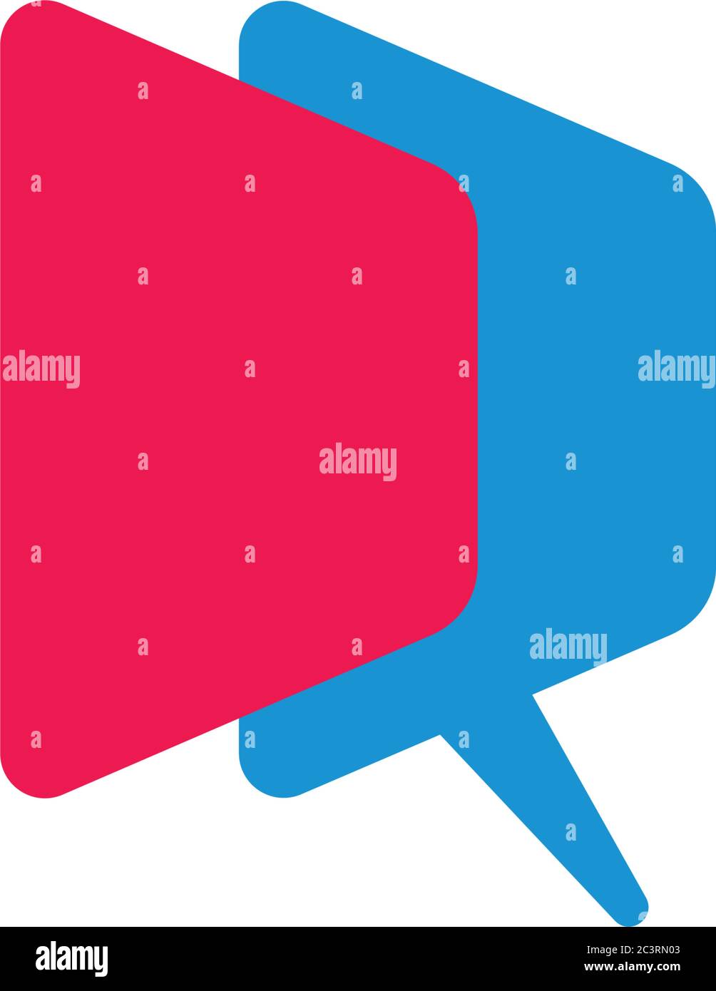 letter dr simple bubble talk geometric linked colorful logo vector Stock Vector